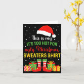 This is Too Hot for Ugly Christmas Sweaters Xmas Karte (Gelbe Blume)