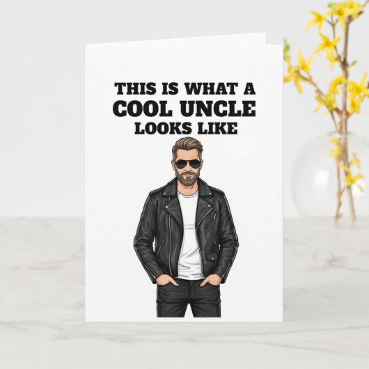 This Is What a Cool Uncle Looks Like Karte (Gelbe Blume)