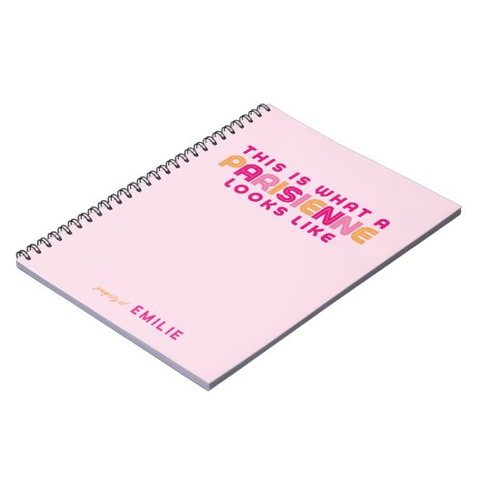 This is What a Parisienne Looks Like Notizblock (Linke Seite)