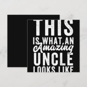 This is What an Amazing Uncle Looks Like Save The Date (Vorne/Hinten)