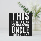 This is What an Amazing Uncle Looks Like Save The Date (Stehend Vorderseite)