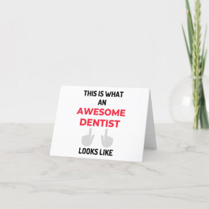 This Is What An Awesome Dentist Looks 2 Feiertagskarte