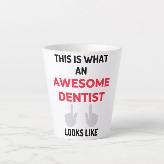 This Is What An Awesome Dentist Looks 2 Milchtasse (Vorderseite)
