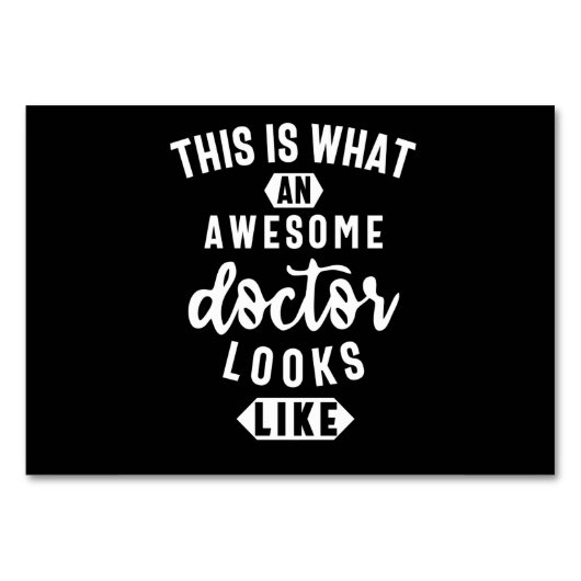 This Is What An Awesome Doctor Looks Like Tischnummer (Vorderseite)