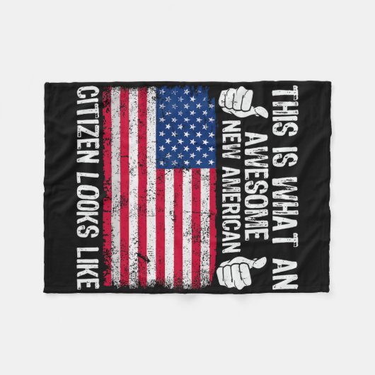 This Is What An Awesome New American Citizen Looks Fleecedecke (Vorderseite (Horizontal))
