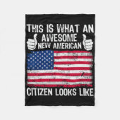 This Is What An Awesome New American Citizen Looks Fleecedecke (Vorderseite)