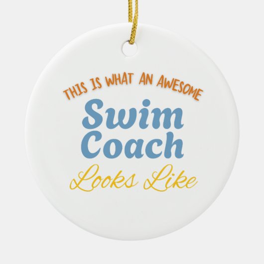 This is What An Awesome swim coach Looks Like Keramik Ornament (Vorne)
