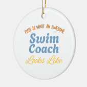 This is What An Awesome swim coach Looks Like Keramik Ornament (Links)