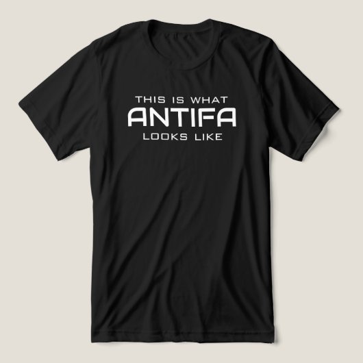 This is what ANTIFA looks like T-shirt Tri-Blend Shirt (Design Vorderseite)