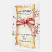 This Is Where Our Story Begins Wedding   Acrylschild (Winkel)