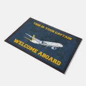 This Is Your Captain Welcome Abroad  Fußmatte (Schrägansicht)