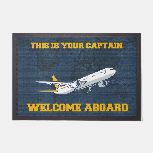 This Is Your Captain Welcome Abroad  Fußmatte (Vorderseite)