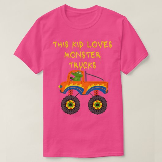 This Kid Loves Monster Trucks with funny croco des T-Shirt (Design vorne)