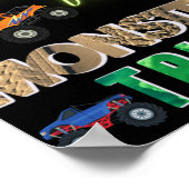 This Kid Really Digs Monster Trucks Poster (Ecke)