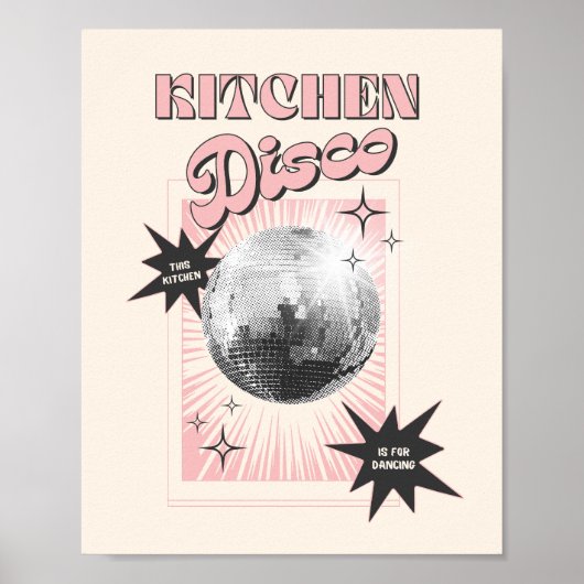 This Kitchen Is for Dancing Poster Disco Poster (Vorne)