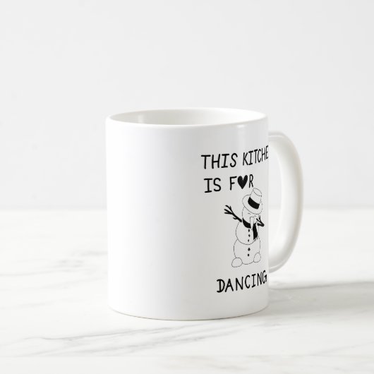 This Kitchen is for dancing snowman Kaffeetasse (VorderseiteRechts)