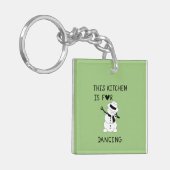 This Kitchen is for dancing snowman Schlüsselanhänger (Vorderseite links)