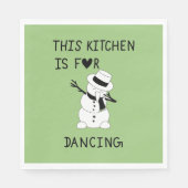 This Kitchen is for dancing snowman Serviette (Vorderseite)