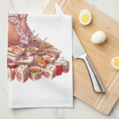 This Kitchen Is for Reheating Takeout Illustration Geschirrtuch (Viertel Falte)