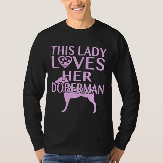This Lady Loves Her Doberman Fitted T-Shirt (Vorderseite)