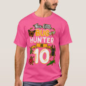 This Little Bug Hunter Is 10 Birthday Insect Bday T-Shirt (Vorderseite)