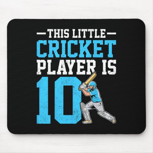 This Little Cricket Player Is 10 Years Old 10th Bi Mousepad (Vorne)