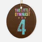 THIS LITTLE GYMNAST 4 Cool 4th Birthday Boy Keramik Ornament (Links)