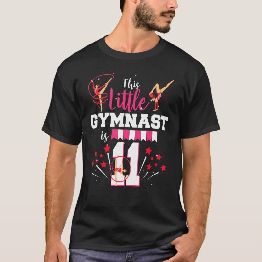 This Little Gymnast Is 11 Year Old Birthday Gymnas T-Shirt (Vorderseite)