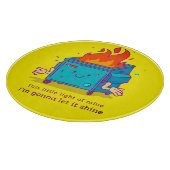 This Little Light: Dumpster Fire Round Schneidebrett (Ecke)