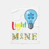 This Little Light Of Mine Autism Awareness Support Fleecedecke (Vorderseite)