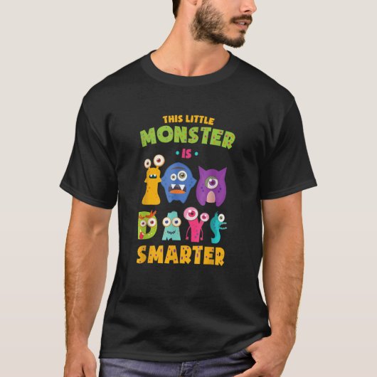 This Little Monster is 100 Days Smarter School Kid T-Shirt (Vorderseite)