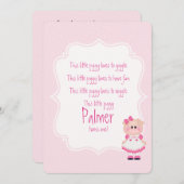 "This Little Piggy" Einladung zum ersten Geburtsta (Vorne/Hinten)