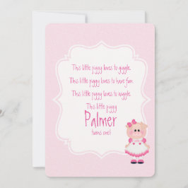"This Little Piggy" Einladung zum ersten Geburtsta