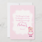 "This Little Piggy" Einladung zum ersten Geburtsta (Vorderseite)