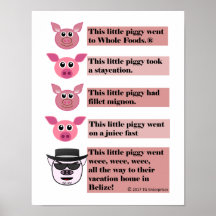 "This Little Piggy" Parody Poster,11" x 14"