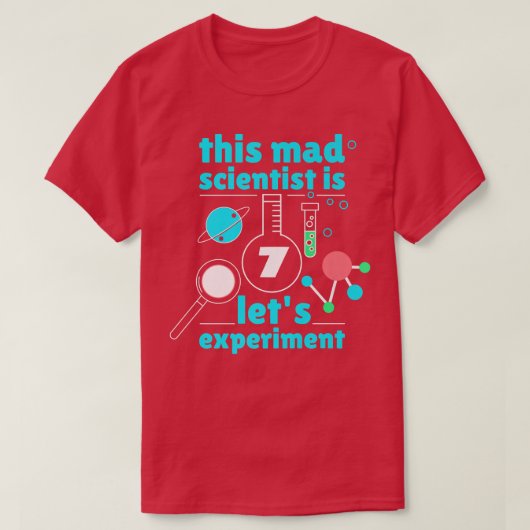 This Mad Scientist is 7 Birthday Seventh 7th Scien T-Shirt (Design vorne)