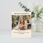 This Meant Something Custom Photo Postcard Postkarte (Stehend Vorderseite)