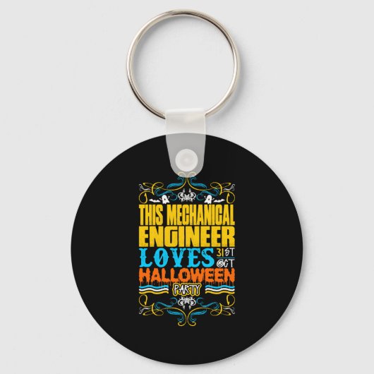 This Mechanical Engineer Loves 31st Oct Halloween Schlüsselanhänger (Vorderseite)
