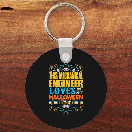 This Mechanical Engineer Loves 31st Oct Halloween Schlüsselanhänger (Vorderseite)