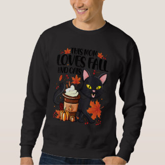 This Mom Loves Fall And Cats Tis The Season For Au Sweatshirt