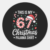 This My 67 Christmas Pajama 67 Meme Gen Alpha Boys Runder Aufkleber (Vorderseite)