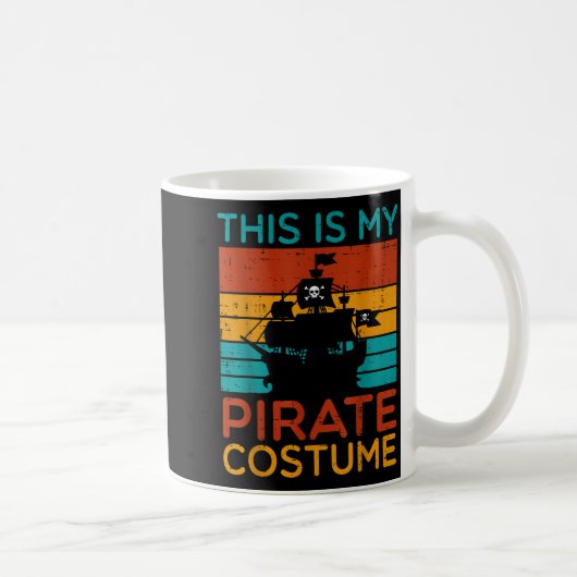 This My Rate Costume Retro Halloween Men Boys Kids Kaffeetasse (Rechts)