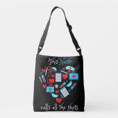 This Nurse Calls All The Shots Tragetaschen Mit Langen Trägern (Rückseite)