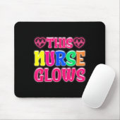 This Nurse Glows Nursing Glow Retro  Mousepad (Mit Mouse)