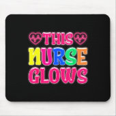 This Nurse Glows Nursing Glow Retro  Mousepad (Vorne)