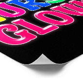 This Nurse Glows Nursing Glow Retro Poster (Ecke)