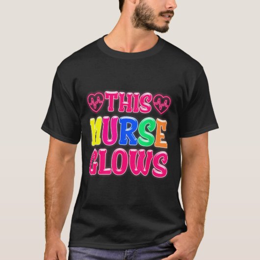 This Nurse Glows Nursing Glow Retro T-Shirt (Vorderseite)