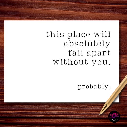 This Place Will Fall Apart Probably Retirement Karte