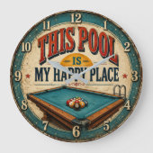 This Pool Is My Happy Place Große Wanduhr (Vorderseite)
