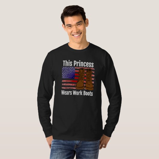 This Princess Wears Work Boots Premium T-Shirt (Vorne ganz)